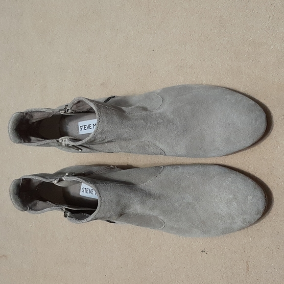 STEVE MADDEN LEATHER ANKLE BOOTS WOMEN'S ZIP BOTH SIDE - Picture 3 of 7